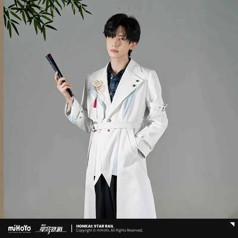 

[Genuine] miHoYo Feixiao Jacket Honkai:Star Rail Feixiao Series Long Coat Casual Clothing Trench Coat Cosplay Top Halloween Gift