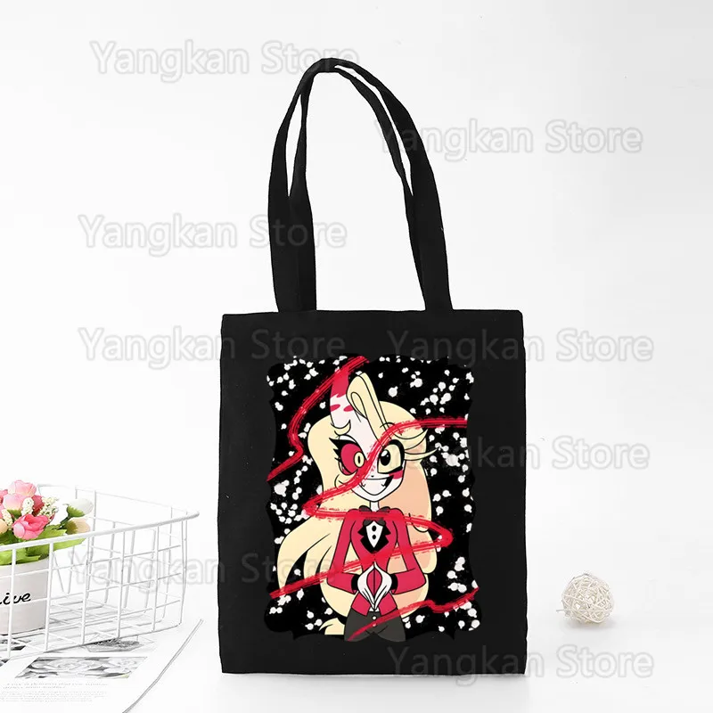 Alastor Custom Tote Bag Shopping Original Design Black Unisex Travel Canvas Bags Eco Foldable Shopper Bag