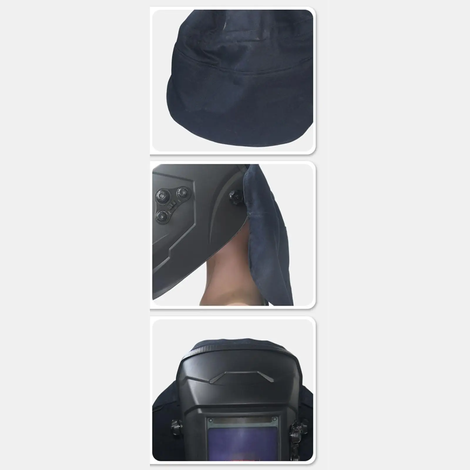 Welding Cap Rear Extension Cover Full Face Protective Shawl Hat for Welding Mask Accessories