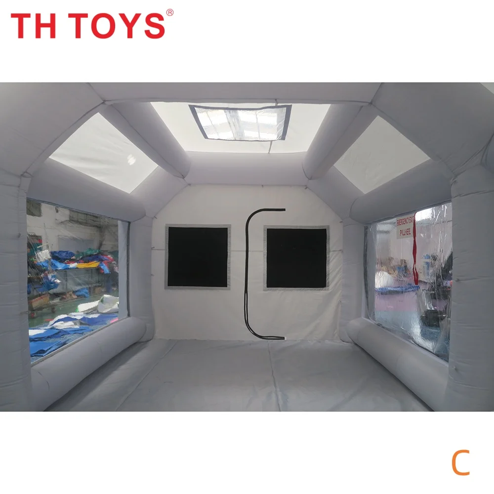 snel luchtschip tot deur, draagbare opblaasbare verfcabine voor buiten Goedkope opblaasbare spuittent voor autolakken