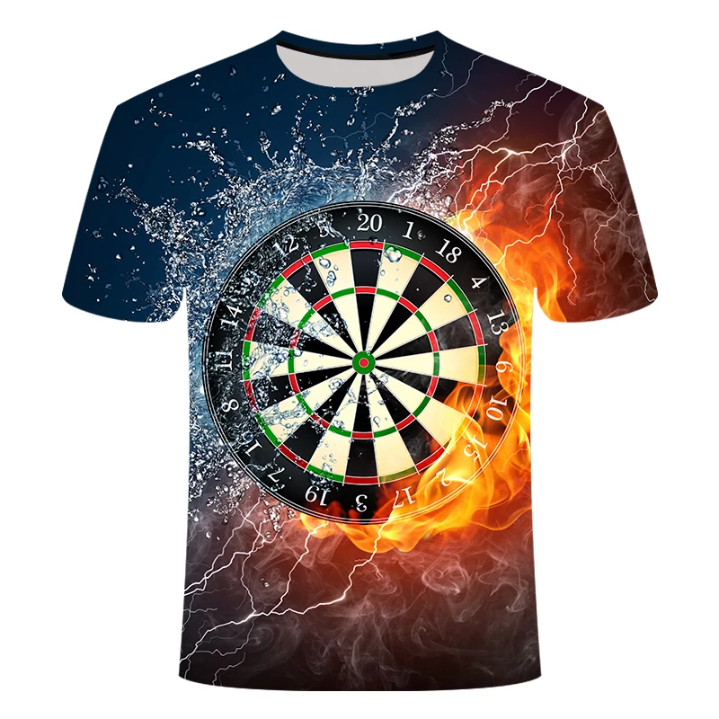 2020 Summer Best 3D T Shirts Dart Board T-Shirt Darts Throw Game Graphic Tee T Shirts Short sleeve Designer Shirts Drop ship