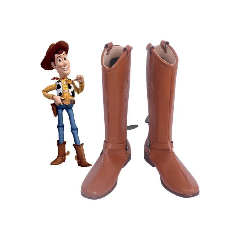 2025 aaa Anime Toy Story Woody Cosplay Shoes Mid-calf Boots Halloween Masquerade Carnival Performance Dress Up Party Costume Pro view 5
