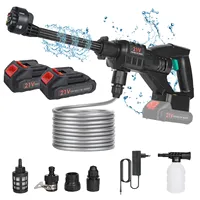 500W 100Bar Portable High Pressure Car Washer with 2 Battery Brushless Cordless Cleaning Machine Car Wash Gun For Makita Battery