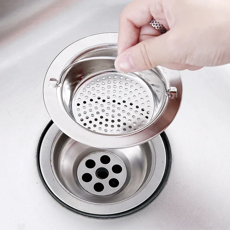 Sewer kitchen sink garbage filter wash dishes wash basin lift cage floor drain sink stainless steel plug