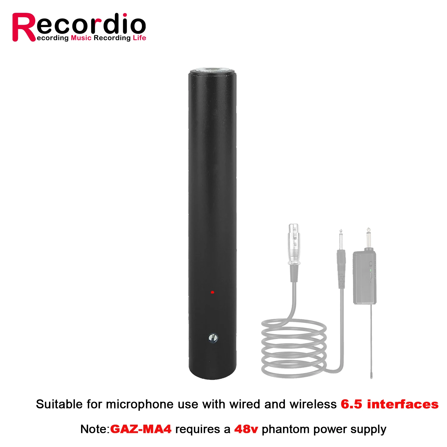 GAZ-MA4 6,5 Jack Mikrofon dynamiczny Mikrofon sceniczny Przenośny wzmacniacz z redukcją szumów i czystego wzmocnienia