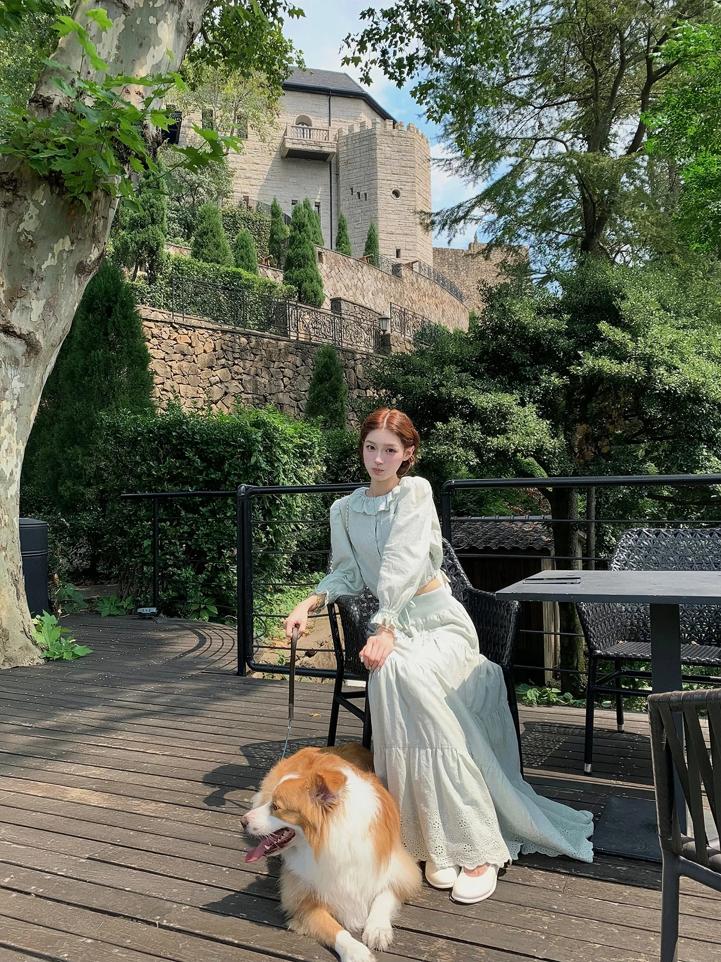 

Комплект SourceWithU: осенний тонкий шикарный костюм из 100% хлопка с вышивкой ромашками, включающий рубашку с воротником, юбку и повседневные брюки, женская мода.