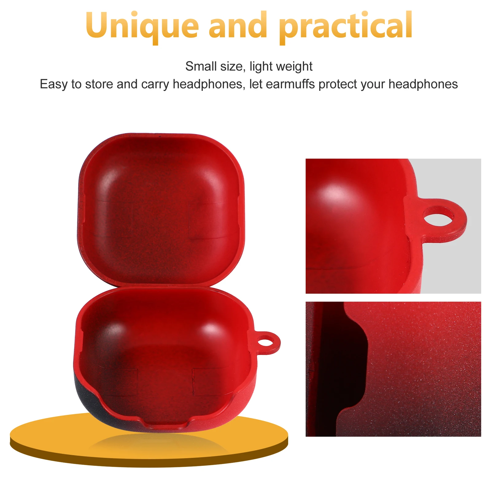 

Plastic Headphone Case Protective Cover for Earbuds Portable Storage Bag Lightweight Travel Anti lost Earphone Holder Sturdy