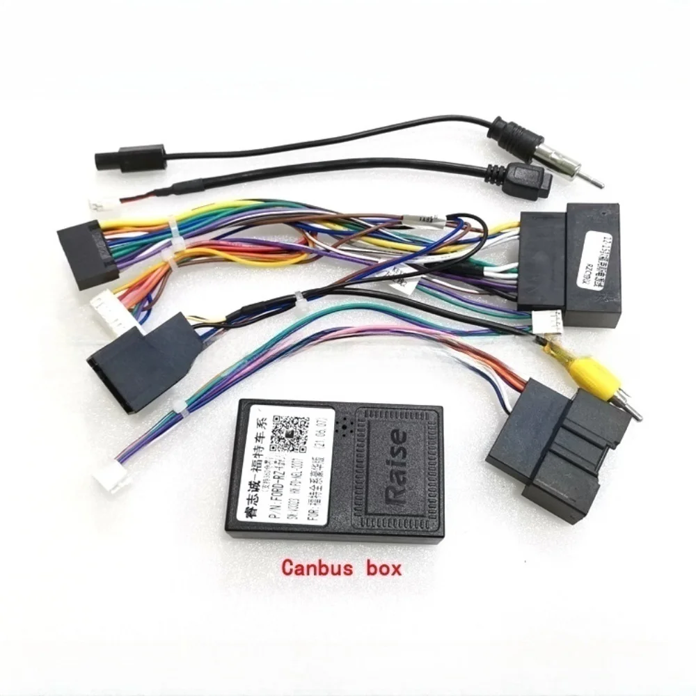 Newest Raise Canbus RZ-FD60 For Ford Focus MK3 MK5/ Fiesta/Edge/ Explore/Transit/ S-Max /C-Max/ Android GPS 16 Pin Power Cable