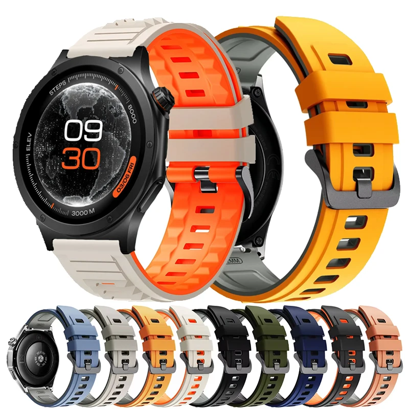 22mm Sport Silicone Watch Strap For Oneplus Watch 4 3 2 2R/Oneplus 46MM/Lite Bracelet Wirstband For Oppo watch X X2 X3/S/4 Pro