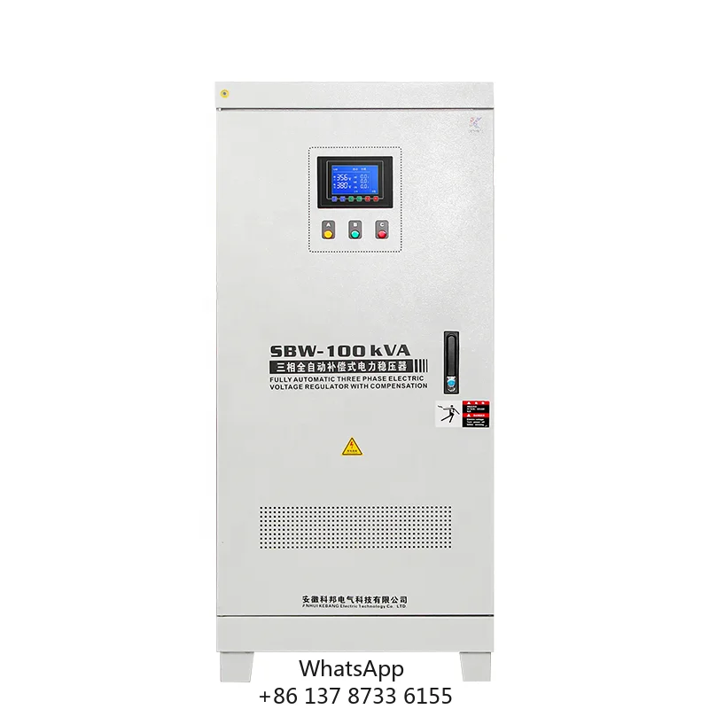 Sbw Type 500kva Automatic Electric Voltage Regulator Stabilizer Large Capacity Adjustable Three Phase Servo Copper