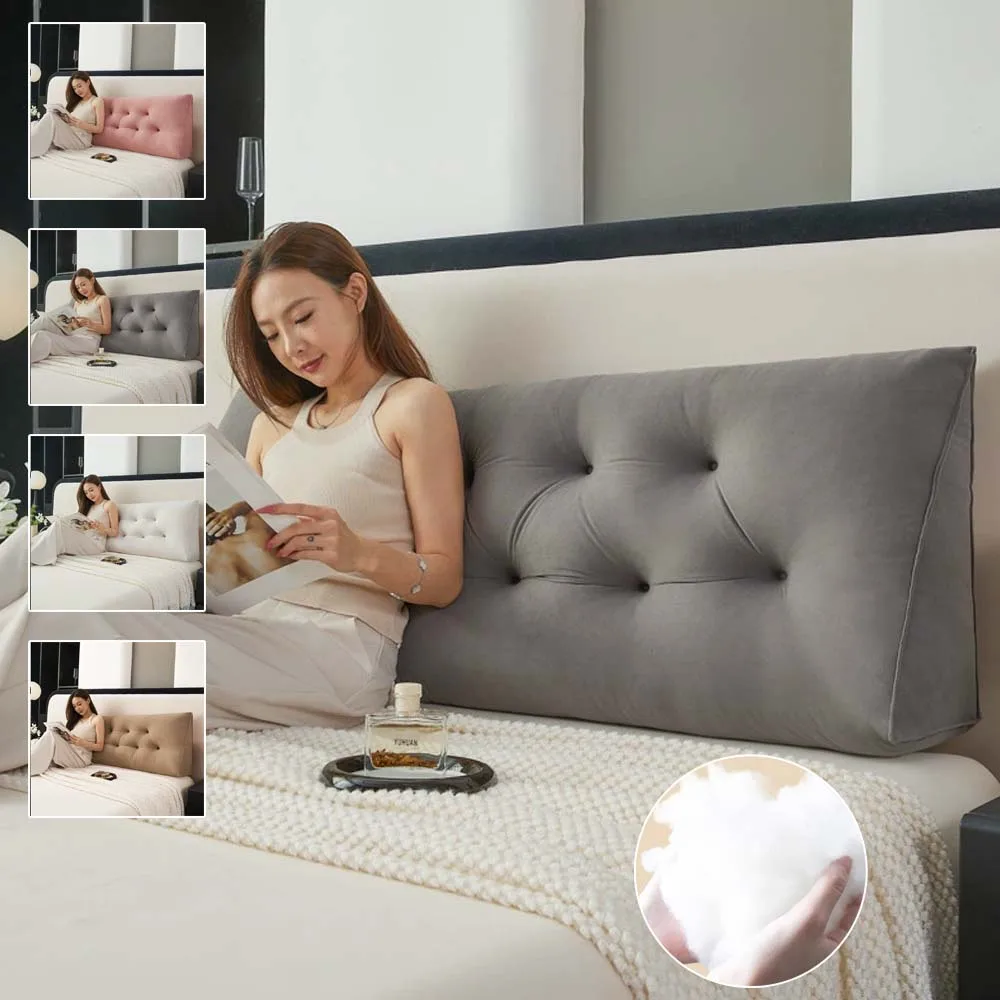 

2026 Non-removable Wedge Pillow for Bed Back Cushion 80/120/150cm Lumbar Support Pillow for Home Sofa Rest Cojines Para Sofá