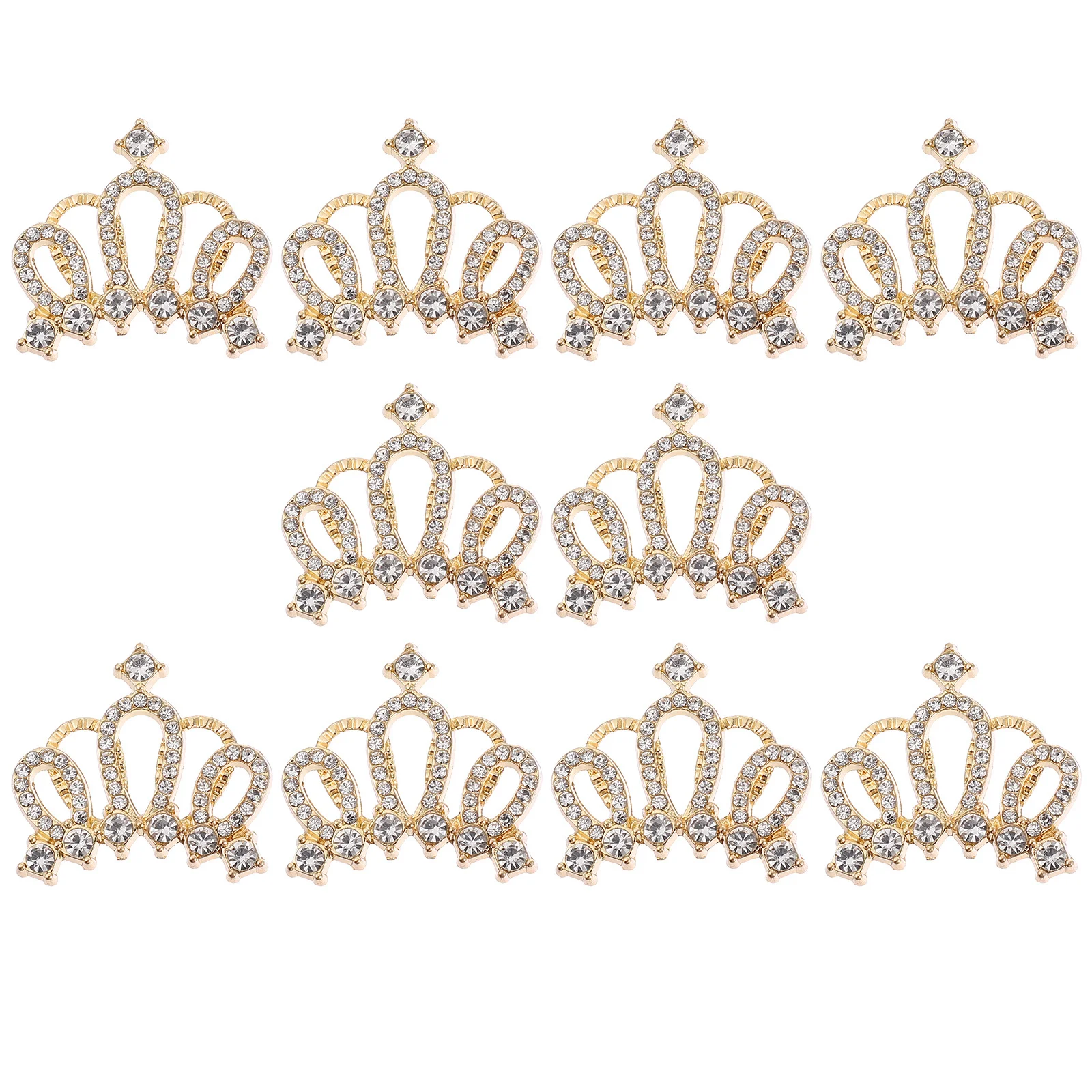 10 قطعة إكسسوارات شعر التاج المواد سبيكة كريستال الزينة DIY بها بنفسك الحرف لوازم المجوهرات فستان الملابس ديكور