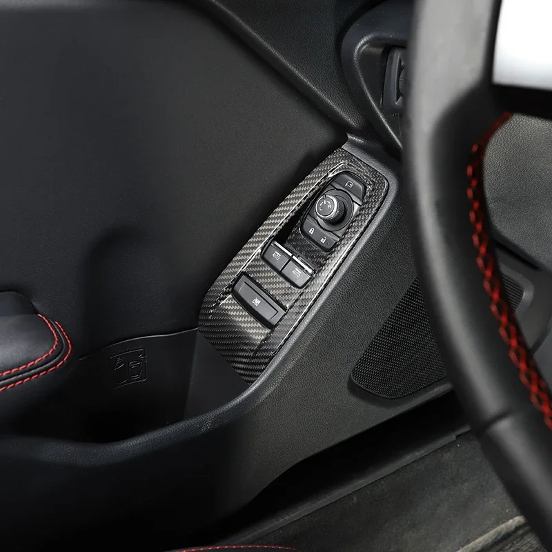

Для Toyota 86/Subaru BRZ 2022, настоящее углеродное волокно, автомобильное стекло, панель переключателя подъема, декоративная рамка, наклейка, автоаксессуары, левый руль