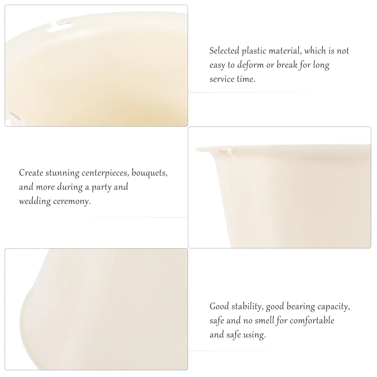 

10Pcs Floral Bouquet Rack Sturdy Plastic Flower Holder Base for Wedding Ceremony Decoration Flower Shop Display Tool