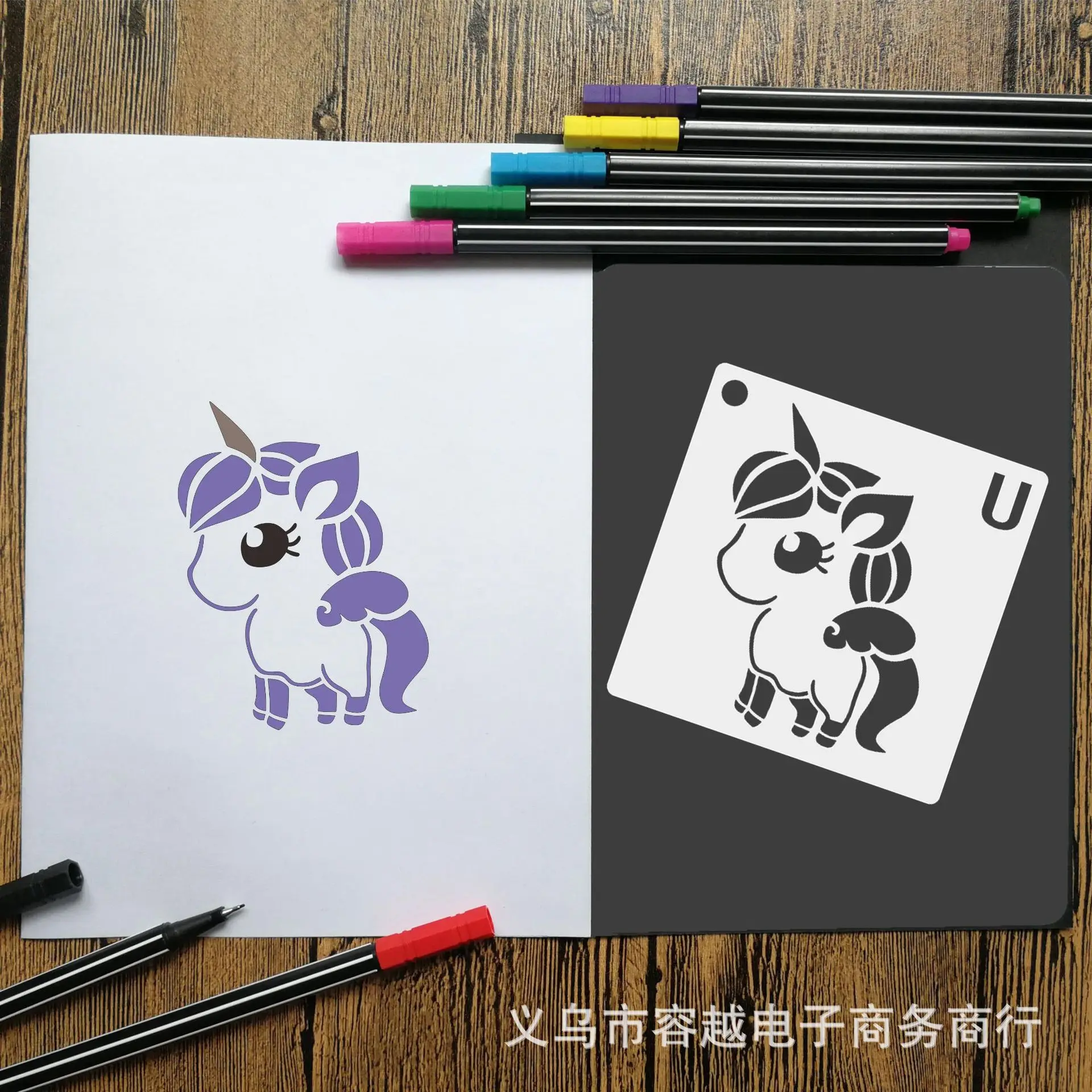 Imagem -05 - Animais dos Desenhos Animados para Crianças Faça Você Mesmo Layering Stencils Wall Painting Scrapbook Coloring Embossing Album Modelo Decorativo 36 Pcs 10cm