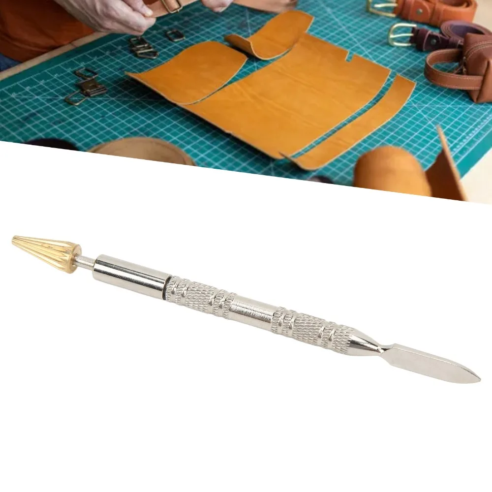 2 pcs Double Head Leather Edge Dye Pen Oil Paint Printing For Leather Craft DIY Edge Treatment Tool Glossy Rolling