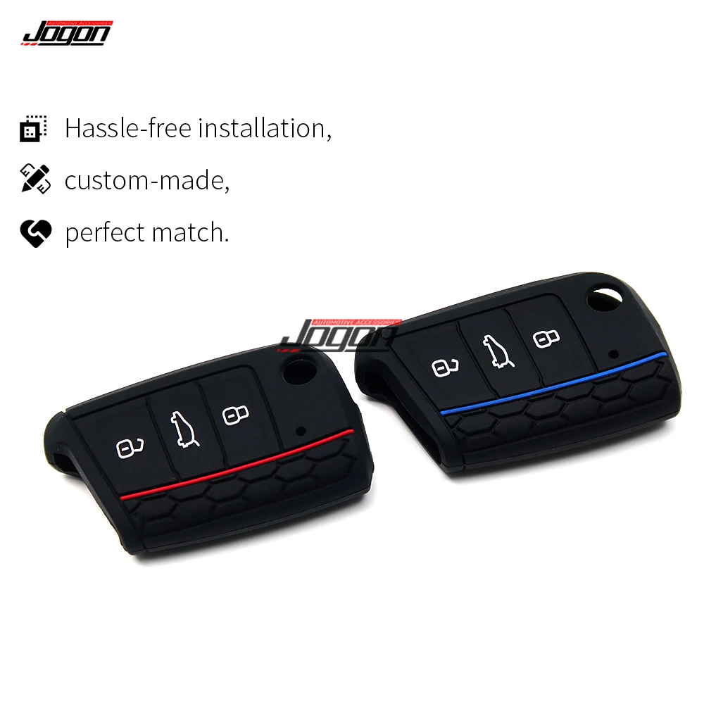 Car Key Case Shell Smart Key Cover Fob Case Holder Silicone For VW Volkswagen Golf MK7 GTI Golf 7 Golf 7.5 GTI R GTE GTD Tiguan