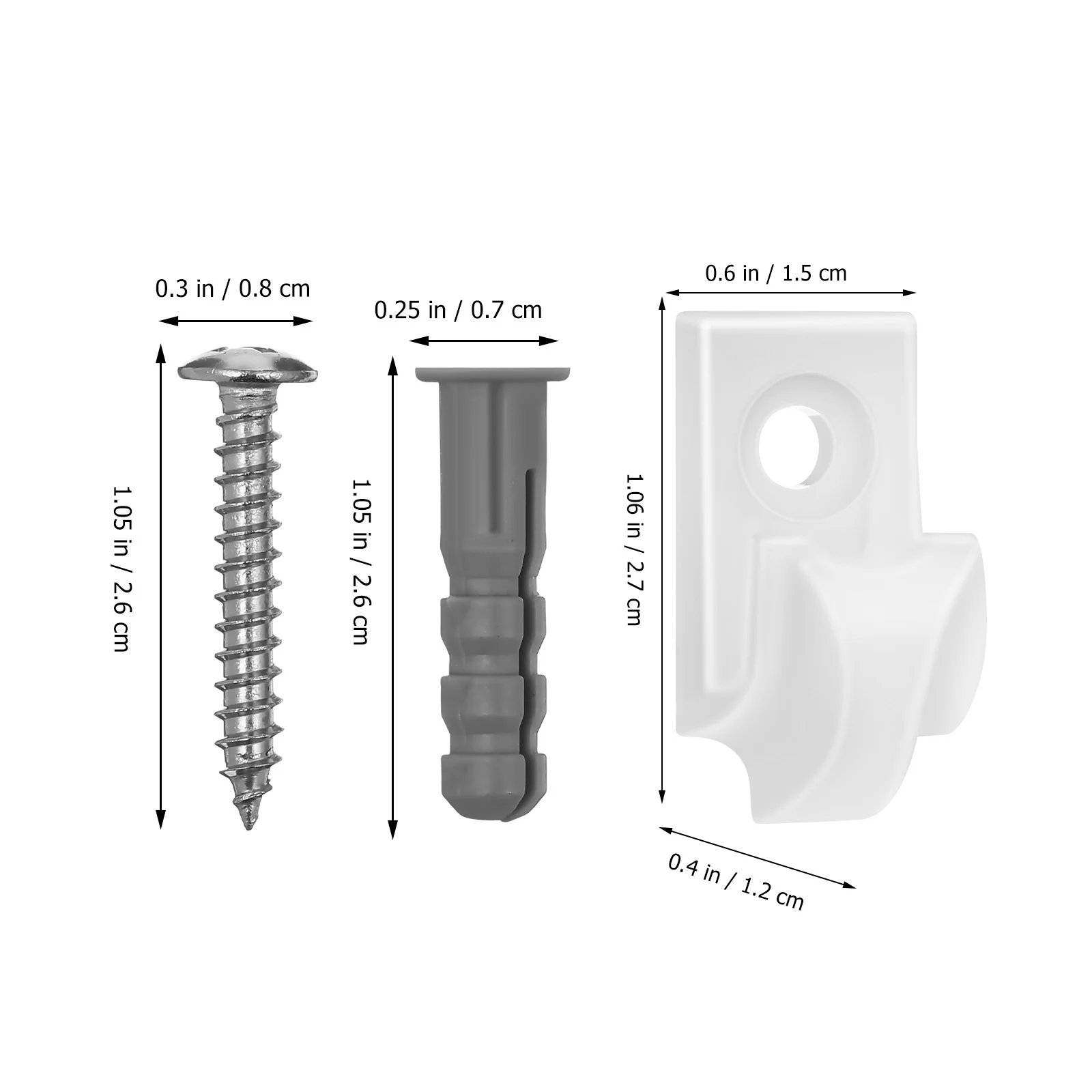 20 stuks lichtslingerhaak woondecoratie muurhangers buiten ophanghaken schroefdraad plankbeugels terrasclips voor buitenjas