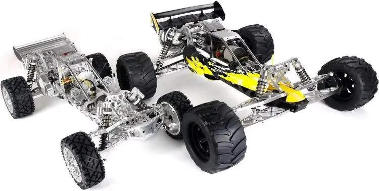 CNC精密加工フルメタル拡張サスペンション、ROFUN KM HPI BAJA 5B 5T 5SC用対称ステアリングセット付き