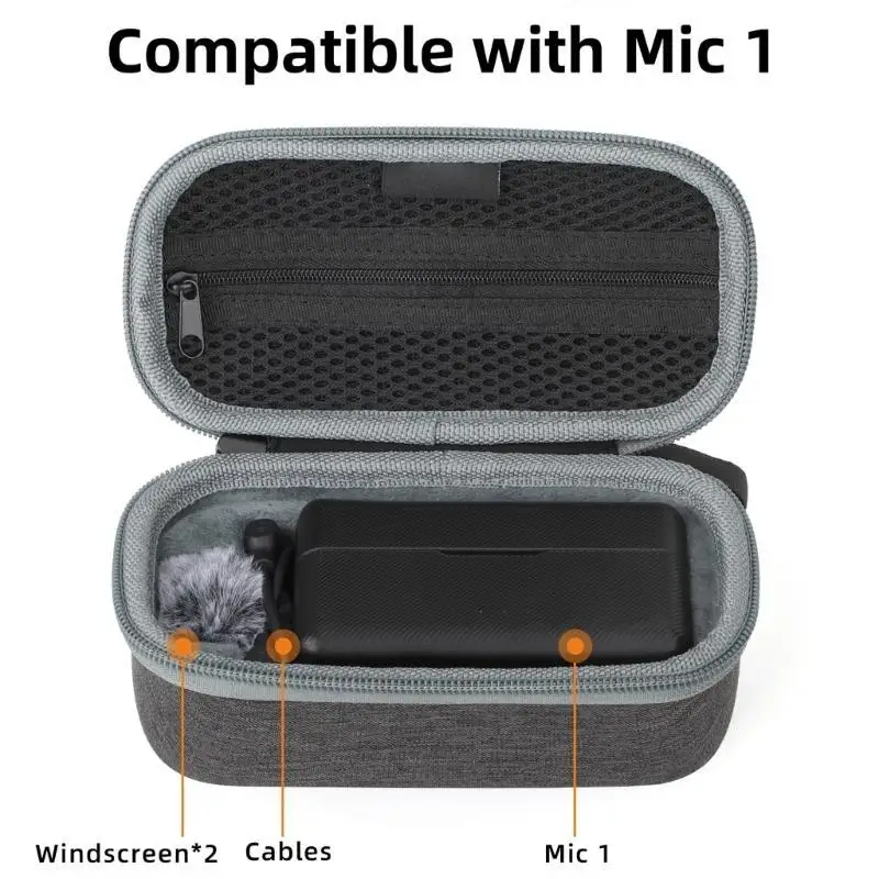 652F Custodia da trasporto duro per MIC 2/1 Wireless Microfono e accessorio