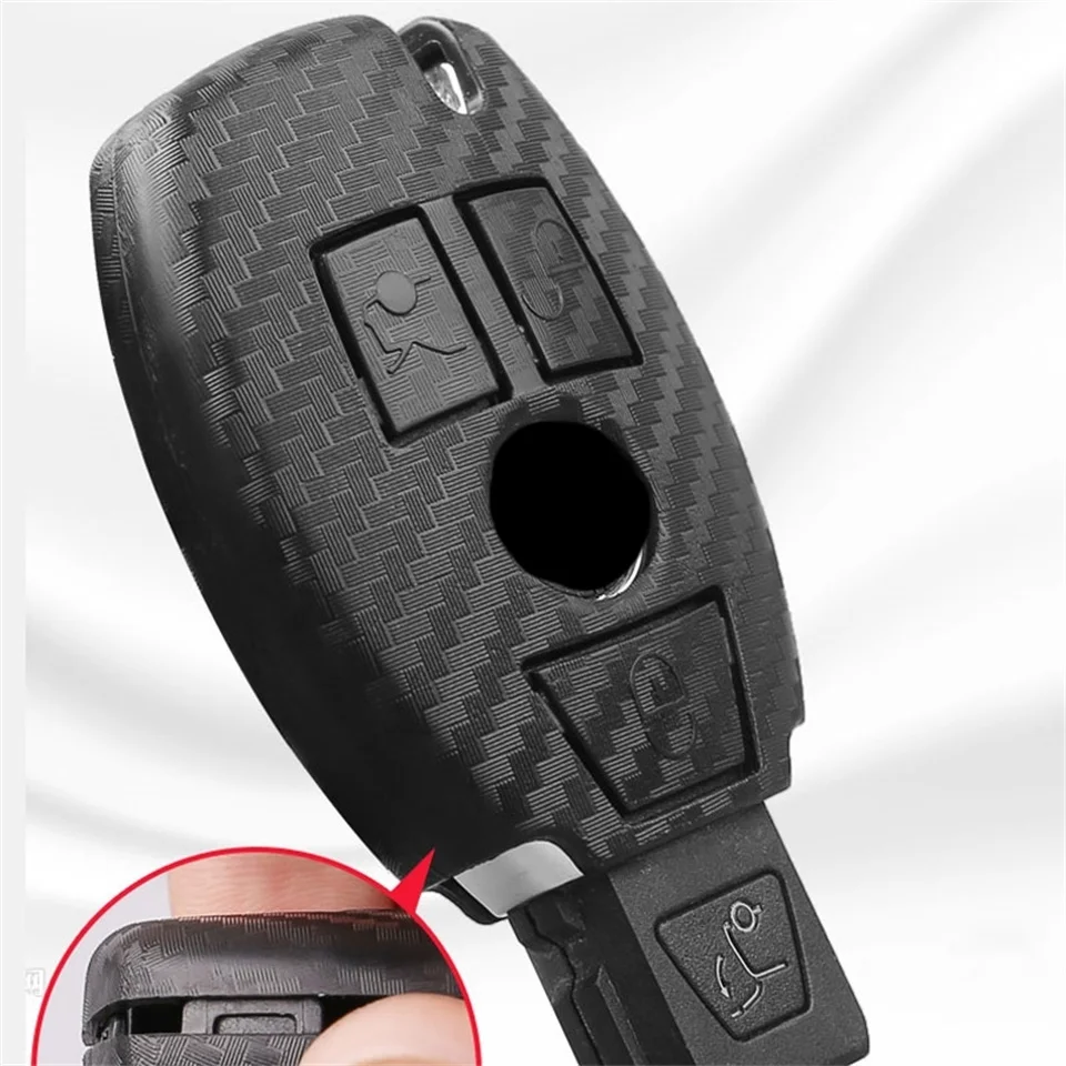 Car Key Case Cover Key Bag For Mercedes Benz A B C S Class AMG GLA CLA GLC W176 W221 W204 W205 Accessories Holder Shell Keychain