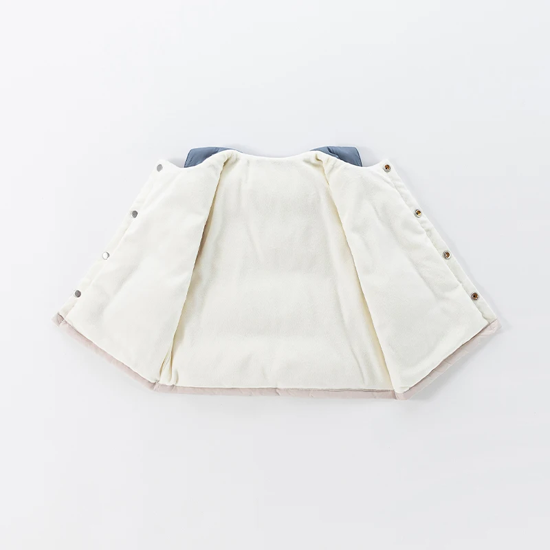 Korean Sle Baby down Vest Thi Warm Fce Lined Autumn Winter New Cartoon Design Baby Vest Child Faion Set Polyester Fiber