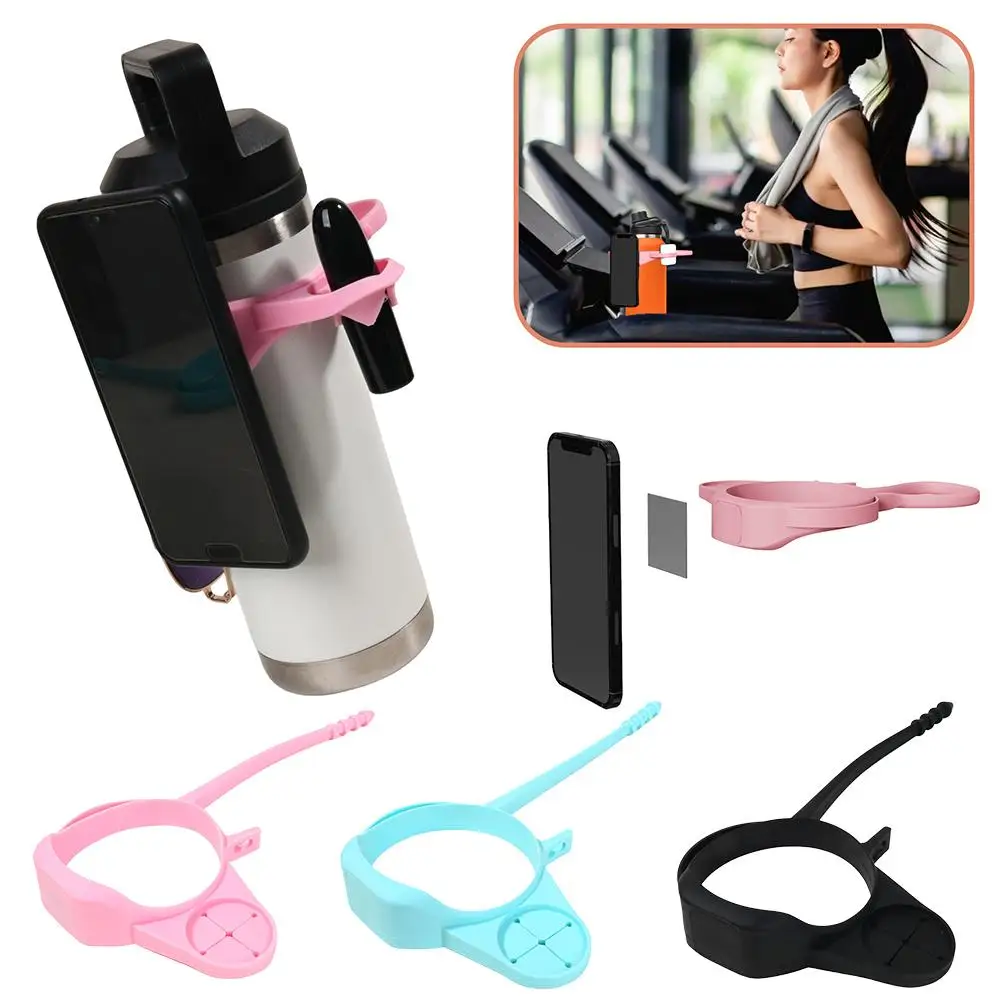 Borsa a tracolla magnetica per palestra Bottiglia d'acqua e supporto per telefono Borsa per bottiglia d'acqua a tracolla portatile per sport all'aria aperta Portabicchieri per fitness Z7N7