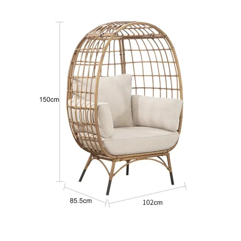 New Creative Outdoor Leisure Rattan Chair Nordic-style Hotel Villa Garden and Homestay Outdoor Bird's Nest Garden Chair