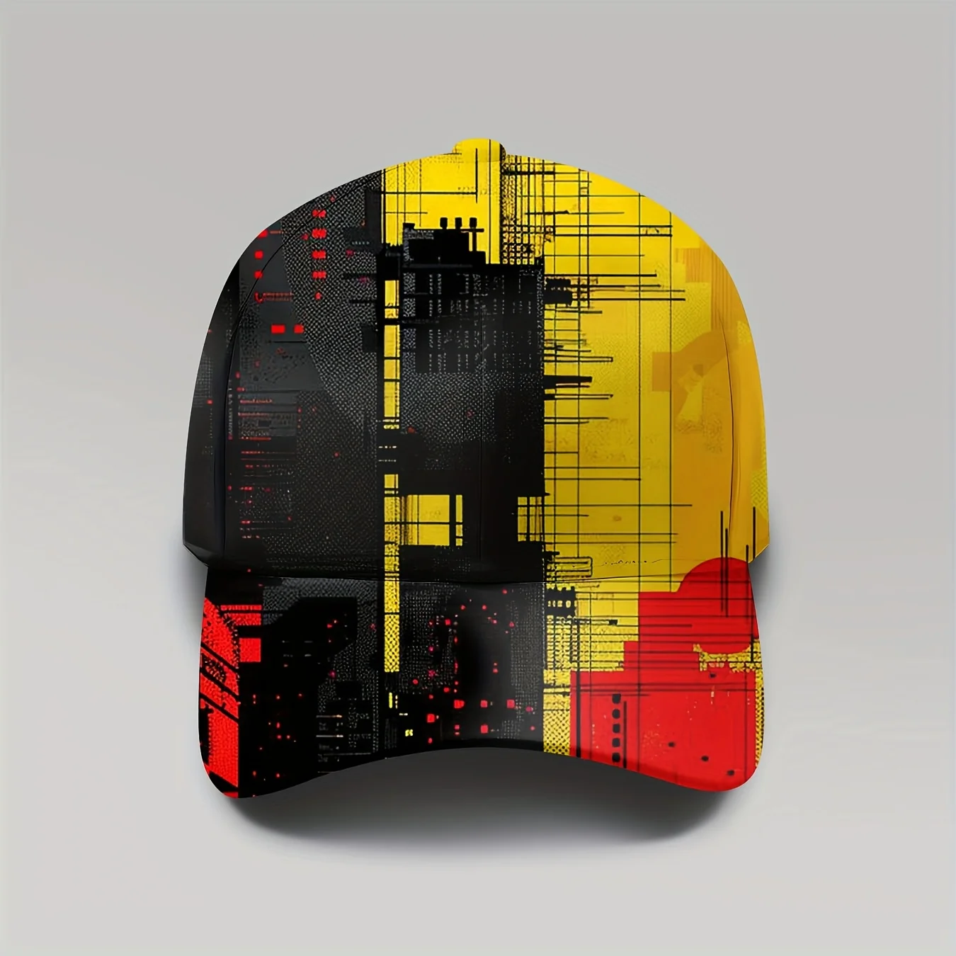 1pc Style Baseball Cap Compatible for Men & Women - Full-Body, Breathable Sun Shield, Adjustable Snapback, Futuristic