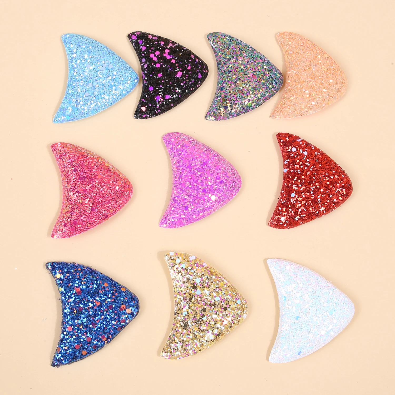10pcs Sponge Three-Dimensional Cat Ear Decorative Accessories, DIY Hair Accessories, Clothing And Headwear Decor Accessories