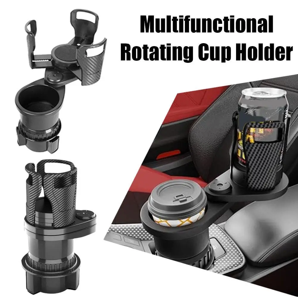 

Cup Holder Expander 2 in 1 Expandable Upgraded Multifunctional Extender for Bottles Cups Drinks Snack Compatible with Most Cars