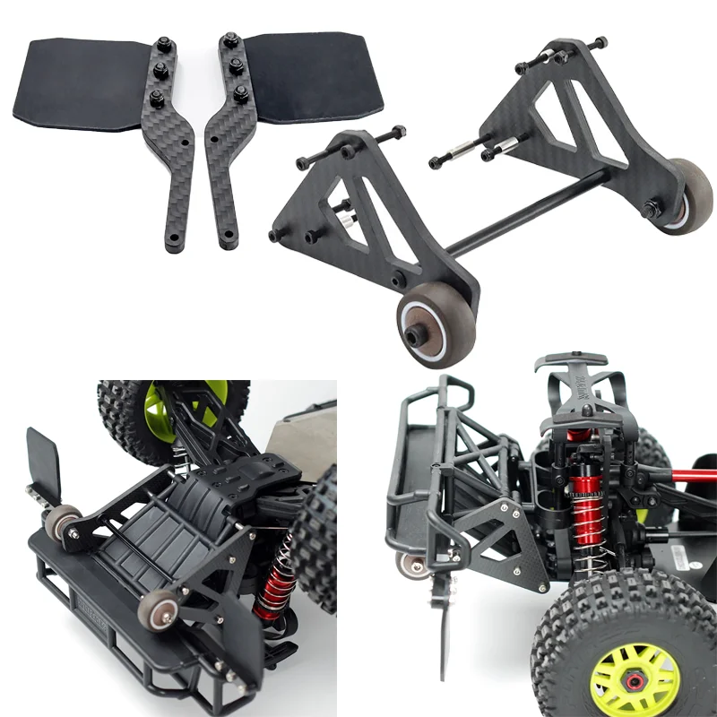 MOJAVE Carbon Fiber Wheelie Bar Set Hinten Kotflügel Schlamm Kotflügel für 1/7 Arrma MOJAVE 6S V2 EXB RC Short Course Desert Truck Auto