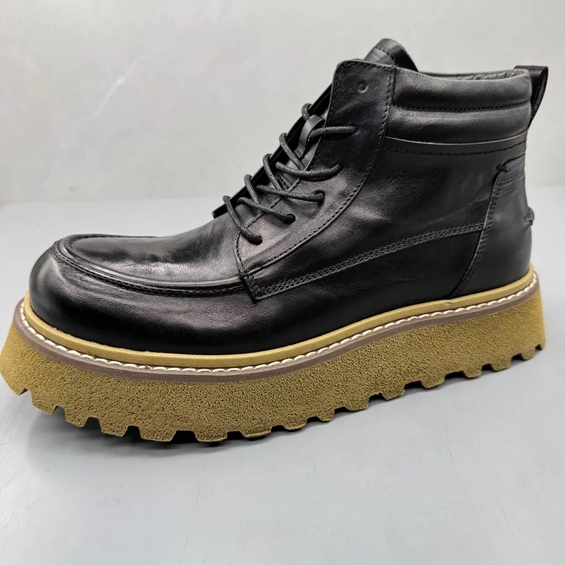 

Легкие мужские высокие ботинки в стиле ретро, британские рабочие ботинки, повседневная обувь