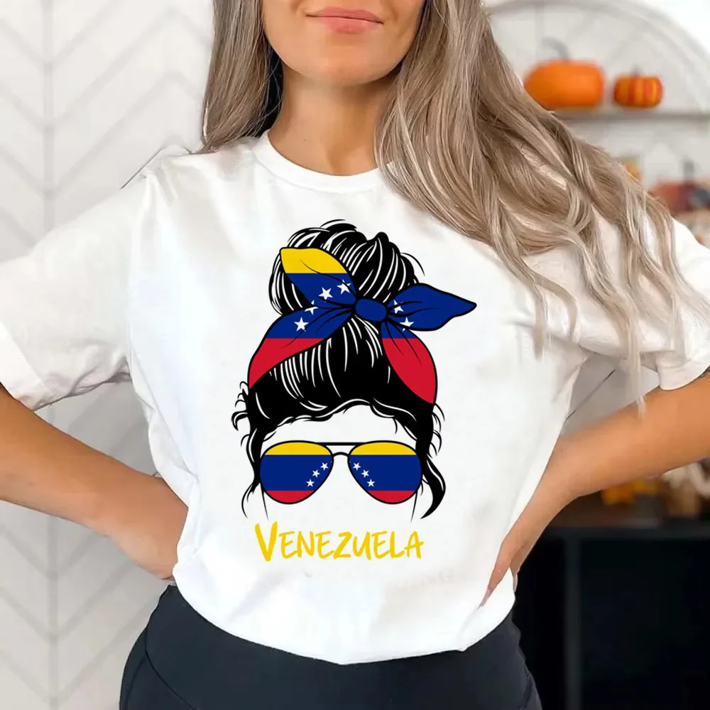 Venezuela t-shirt female Digital Psychedelic graphic Retro hip hop Classic t-shirt Classic Grunge Digital University harajuku