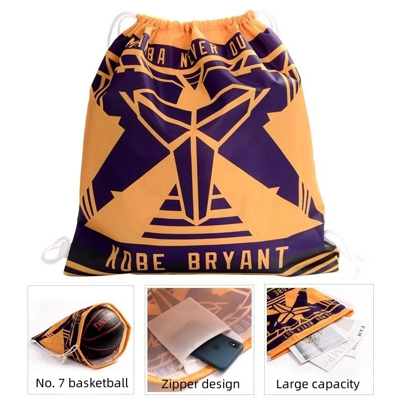 Basketball Drawstring Bags Gym Beach Drawstring Backpack for Boys Teen Tote Bag Waterproof Sport Bag for Hiking Travel Outdoor