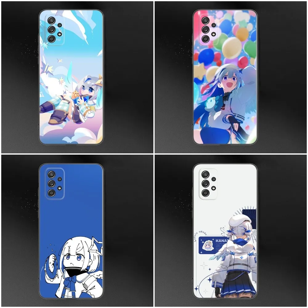 Amane Kanata Hololive Phone Case For Samsung S24,S23,S22,S21,S20,S10,S10E,S9 Plus FE Note 20 Ultra 10,9 Plus Black Cover Shell