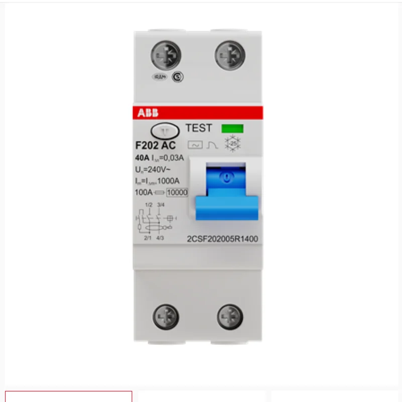 Imagem -02 - Interruptor do Vazamento do Abb F202 Ac40 003 2p 40a Corrente 300ma