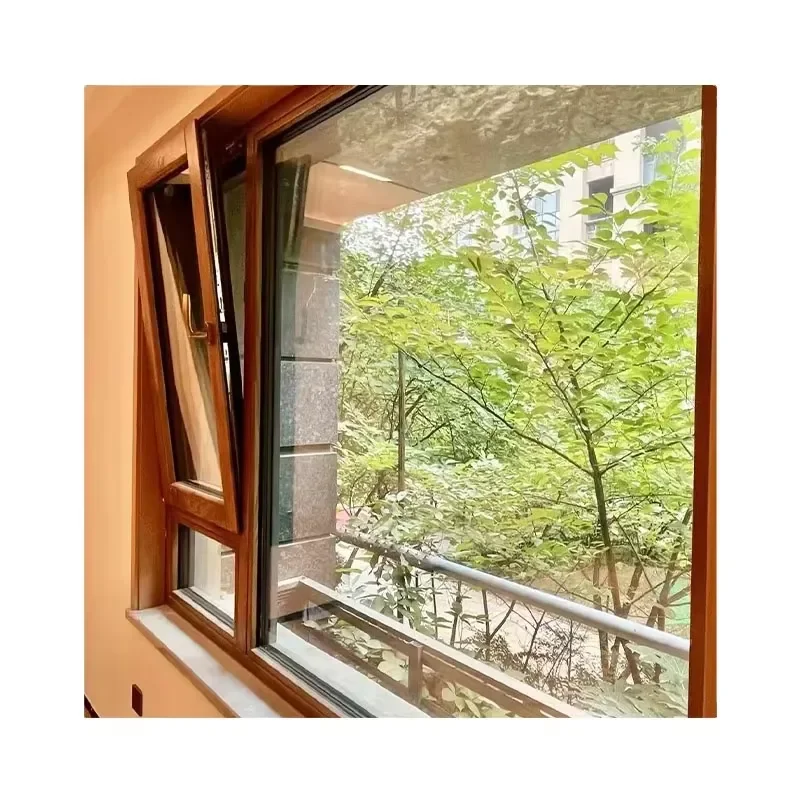 Wood-Aluminum Clad Thermal Break Windows with High Energy Efficiency Durable Construction Low Maintenance for Residential Use
