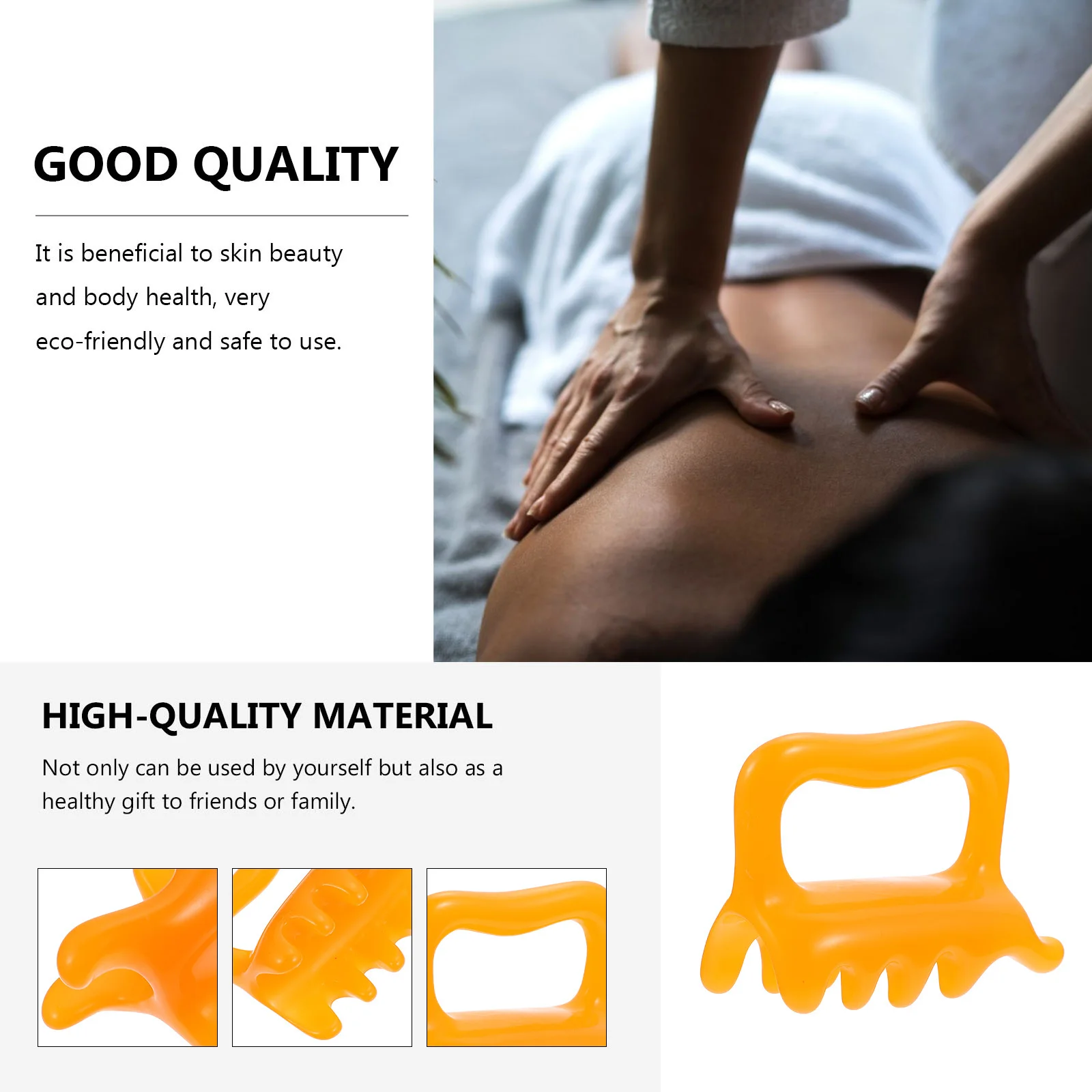 Planche à gratter en cire d'abeille, outil de Massage, conception ronde et lisse, masseur confortable en résine pour le corps et le visage, Portable et pratique, Guasha, 1 pièces