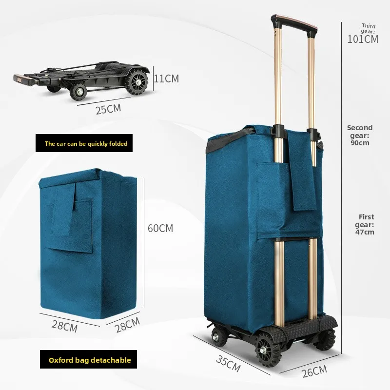 

Portable shopping cart folding trolley household trolley luggage cart trolley