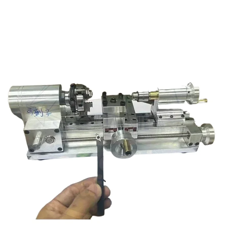 110-220V Variable Speed Mini Wood Lathe, Portable Desktop Woodworking Turning Machine 100-2500RPM
