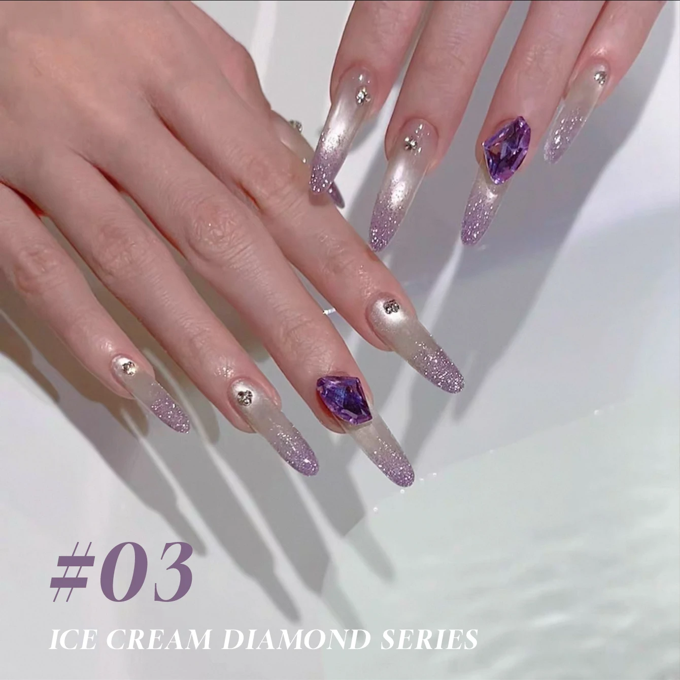 MIANEL 12ML Ice Cream Crushed Diamond Gel Polish Brightening Blinding Sparkle Crystal Nail Art 2025 New Arrival
