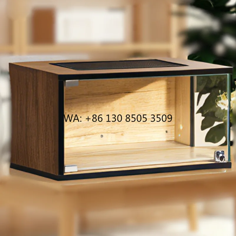 

Premium Stackable PVC Modern Reptile Feeding Box Terrarium Habitat Intelligent Temperature Control Built-in Light Switch