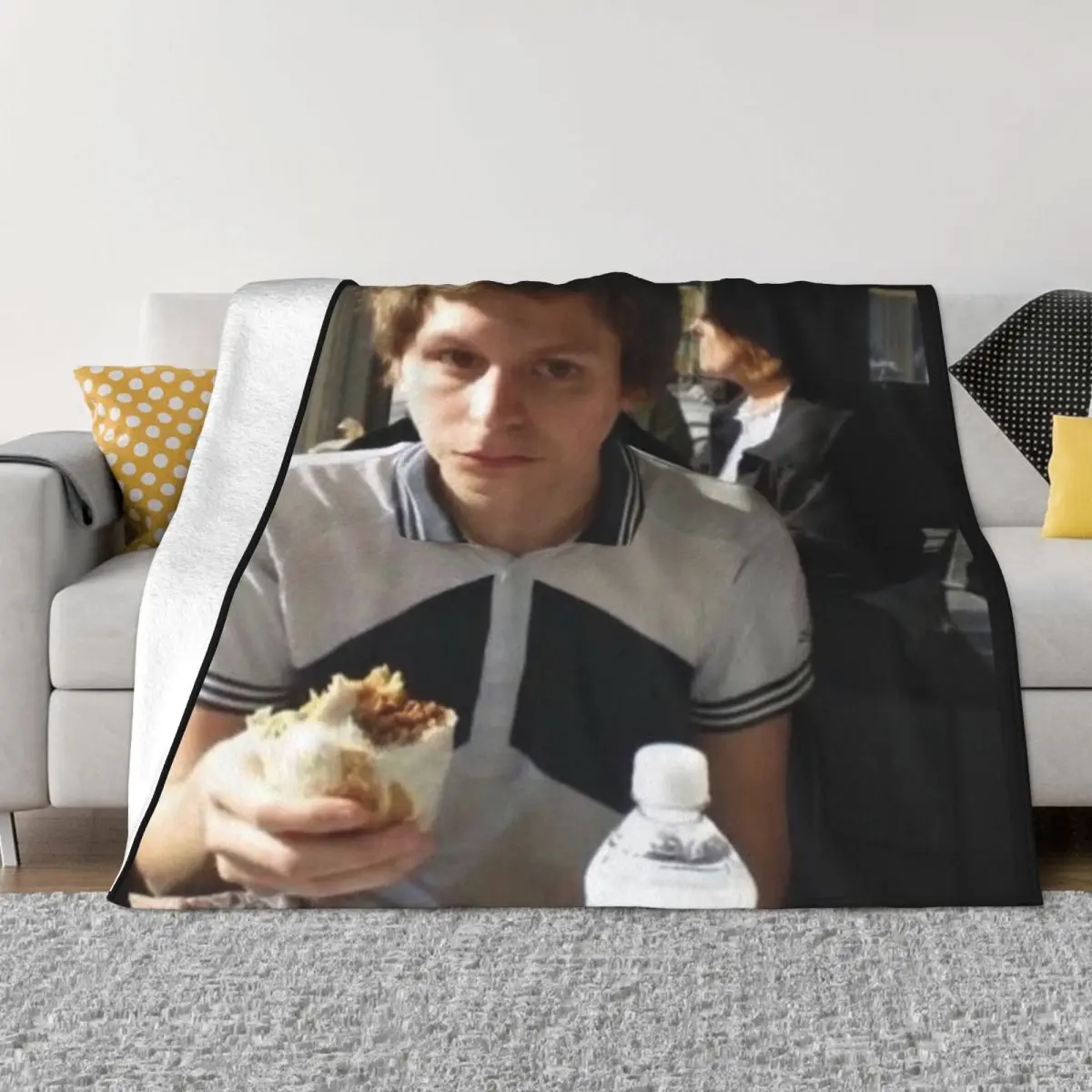 

Michael Cera Eating Burrito Throw Blanket Heavy For Baby Bed blankets and throws Blankets