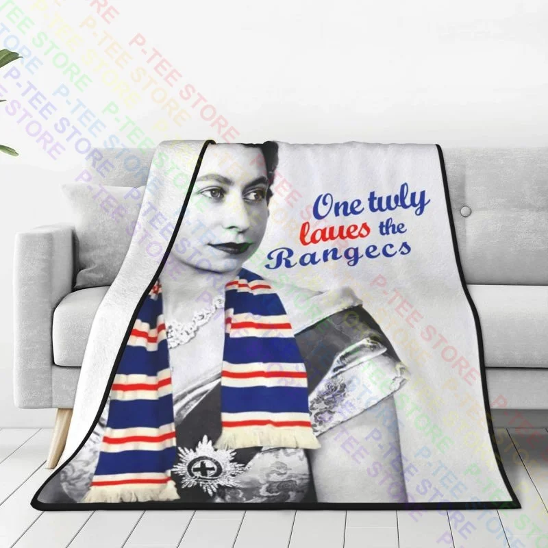 Meme Fan Rangers Glasgow Scozia Regina Elisabetta 01 Blanket Sheet All Season Couch Blanket