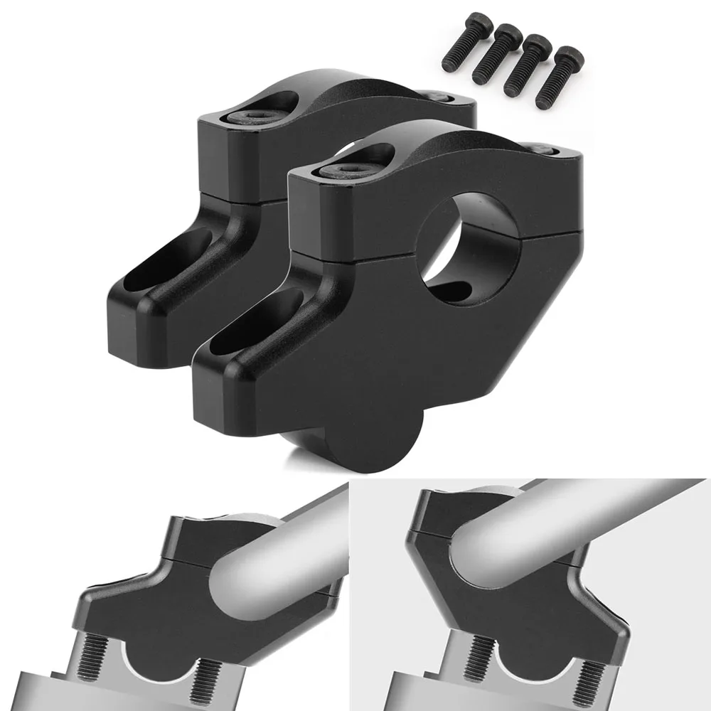 

New 1 Pair Motorcycle Handlebar Riser Bar Mount Handle Clamp Accessory For Universal Motorcycle 1-1/8" 28mm Handlebars