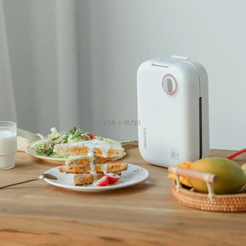 Sandwichera eléctrica de 600W, tostadora temporizada para hornear, máquina de desayuno multifuncional, takoyaki Panqueque, Sandwichera doméstica de 220V