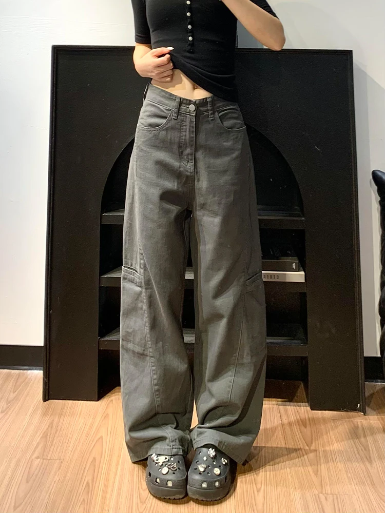 

Deep ey American Sle Workwear Jeans Men's High Street Autumn Straight Leg Pants Slimming Drapey Wide Leg Jeans