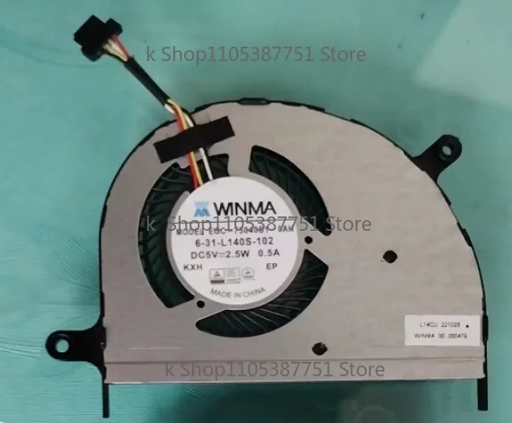 Laptop CPU Cooling Fan EGC-75040S1-0AH 6-31-L140S-102 DC5V 0.5A 4-Pin L14CU