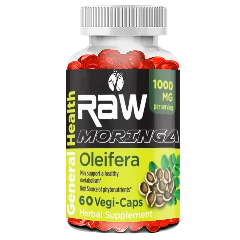 

Organic Moringa Capsules 1000mg Capsules - Moringa Leaf Supplement - Energy, Metabolism, and Immune Support 60 Capsules